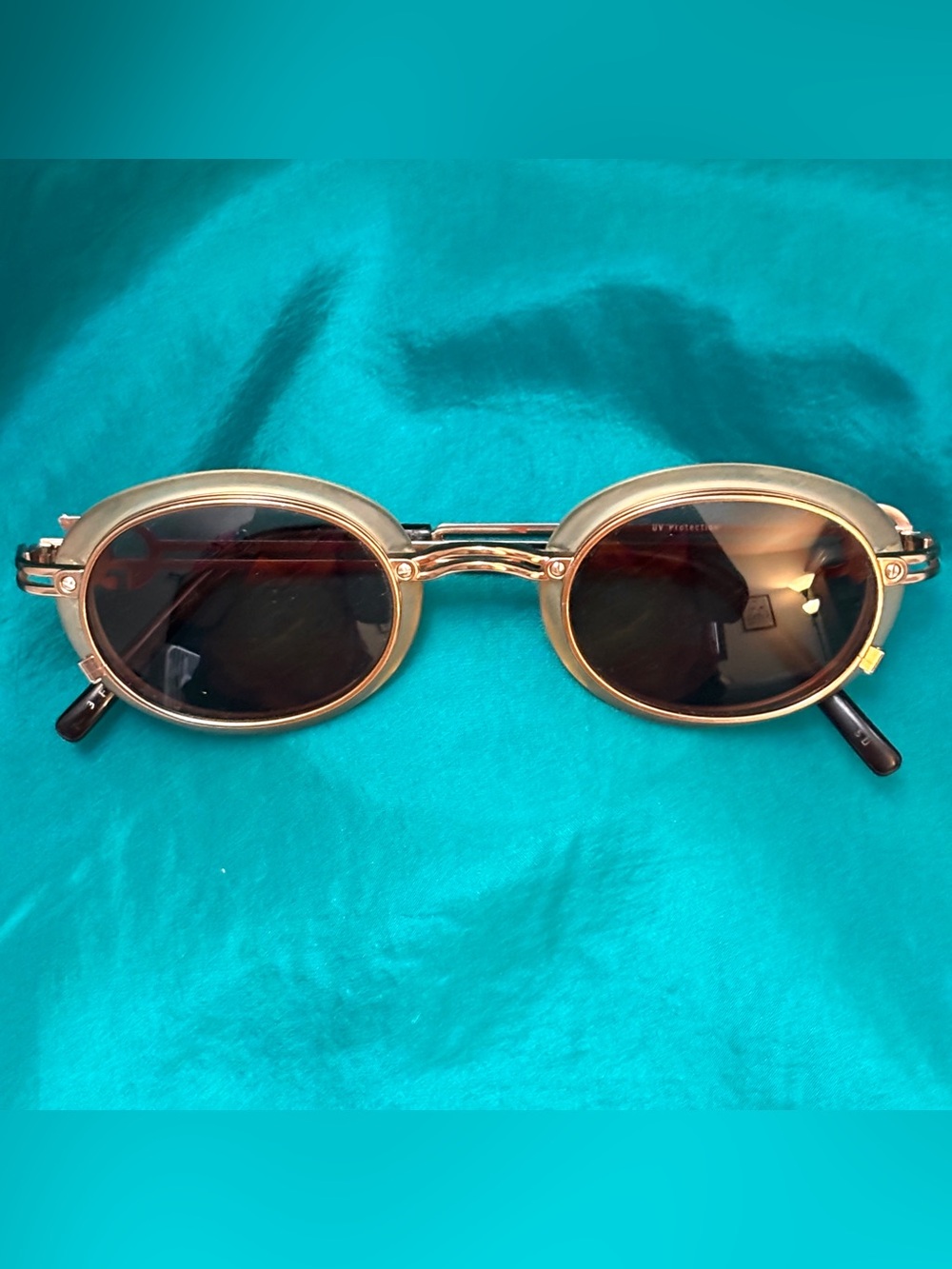 Jean Paul Gaultier 58-5201 JPG Vintage 90s Copper Rose Gold Sunglasses Euphoria